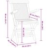 vidaXL 5 Piece Folding Outdoor Dining Set Solid Wood Teak