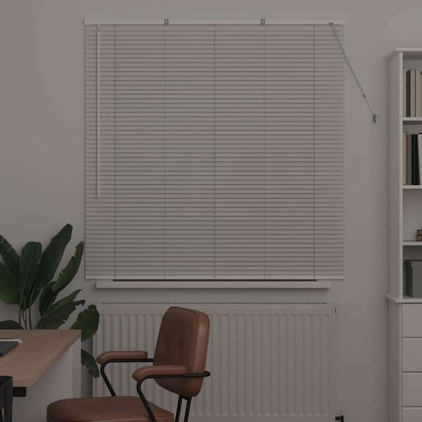 vidaXL Venetian Blinds Height Adjustable White 130 x 125 cm Aluminium