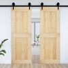 vidaXL Door NARVIK Natural 80 x 210 cm Solid Pine Wood