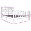 vidaXL Bed Frame without Mattress Solid Wood 160x200 cm (810092+814204)