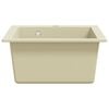 vidaXL Granite Kitchen Sink Single Basin Beige