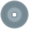vidaXL Luxury Wash Basin Round Matt Light Blue 40x15 cm Ceramic