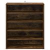 vidaXL Shoe Cabinet Smoked Oak 60x35x70 cm Engineered Wood