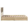 vidaXL Storage Bed with Drawer Sonoma Oak 135 x 190 cm Engineered Wood