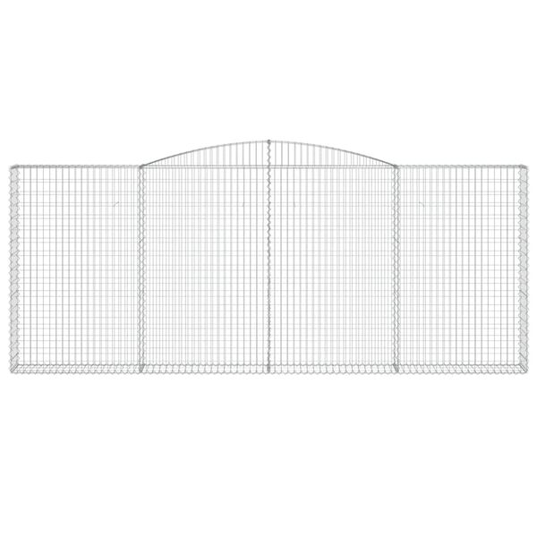 vidaXL Arched Gabion Baskets 3 pcs 400x30x160/180 cm Galvanised Iron