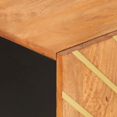 vidaXL Side Cabinet Brown and Black 90x33.5x75 cm Solid Wood Mango