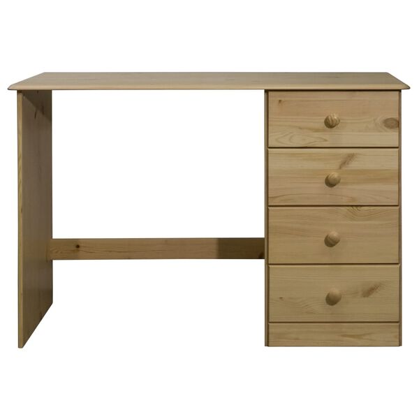 vidaXL Desk with 4 Drawers 110x50x74 cm Solid Pine Wood