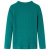 Kids' T-shirt with Long Sleeves Rib-knit Dark Green 104