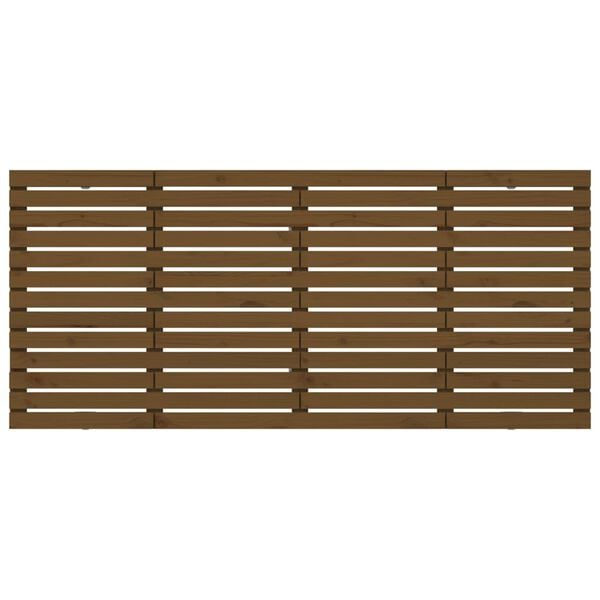 vidaXL Wall Headboard Honey Brown 206x3x91.5 cm Solid Wood Pine