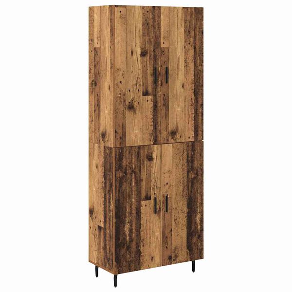 vidaXL Highboard 2 pcs Old Wood Engineered Wood