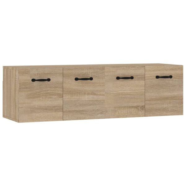 vidaXL Wall Cabinets 2 pcs Sonoma Oak 80x35x36.5 cm Engineered Wood
