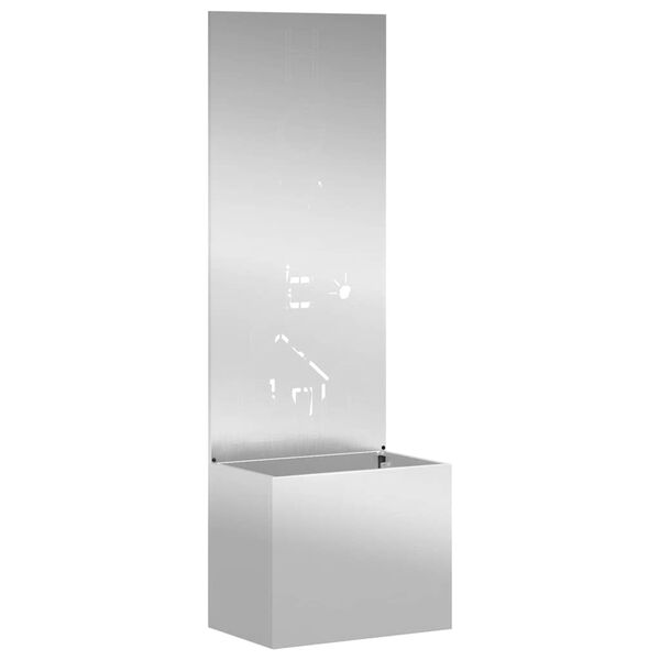 vidaXL Garden Privacy Screen Silver 50 x 140 cm Galvanised steel