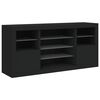 vidaXL Sideboard with LED Lights Black 142.5x37x67 cm