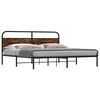 vidaXL Metal Bed Frame without Mattress Smoked Oak 183x213 cm
