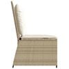 vidaXL Garden Bench Beige Poly Rattan