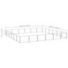 vidaXL Dog Kennel Silver 36 m² Steel