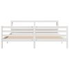 vidaXL Bed Frame with Headboard without Mattress White 180x200 cm Super King