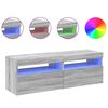 vidaXL 2 Piece TV Cabinet Set with LED Lights Grey Sonoma 60x35x40 cm