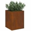 vidaXL Garden Planter Weathering Steel 32 x 32 x 40 cm