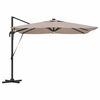 vidaXL Roma Parasol Taupe 286 x 285 x 270 cm Aluminium and Polyester