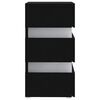 vidaXL LED Bedside Cabinet Black 45x35x67 cm Engineered Wood