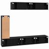 vidaXL TV Cabinet Set Wall-mounted 6 pcs Black Oak Engineered Wood