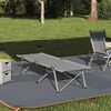 vidaXL Folding Camping Bed Folding Grey 62 x 194 x 42 cm Oxford fabric