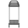 vidaXL 2-Tier Trolley Grey 81x41x92 cm Aluminium