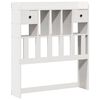 vidaXL Bookcase Bed without Mattress White 75x190 cm Small Single Solid Wood Pine