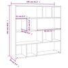 vidaXL Book Cabinet/Room Divider Grey Sonoma 105x24x102 cm
