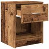 vidaXL Bedside Cabinet with Drawer Old Wood 40x34x50 cm