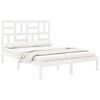 vidaXL Bed Frame without Mattress White Solid Wood 120x190 cm Small Double