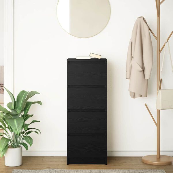 vidaXL Sideboard Black Oak 37.5x35x99 cm Engineered Wood