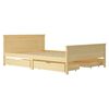 vidaXL Bed Frame without Mattress with 4 Drawers Solid Wood 160x200 cm