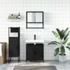 vidaXL 3 Piece Bathroom Furniture Set Black Engineered Wood