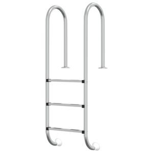 vidaXL Pool Ladder | Silver | 304 Stainless Steel | Medium | Pool Ladder | Other