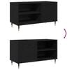 vidaXL Record Cabinet Black Oak 85 x 38 x 48 cm Engineered Wood
