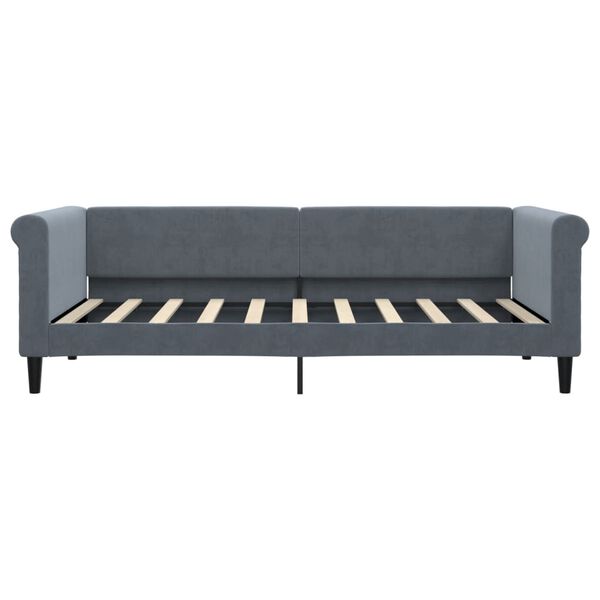 vidaXL Daybed with Mattress Blue Dark Grey 90x190 cm Velvet