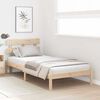 vidaXL Bed Frame with Headboard Brown 75 x 190 cm Solid Pine wood