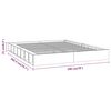 vidaXL Bed Frame without Mattress 180x200 cm Super King Super King Size Solid Wood