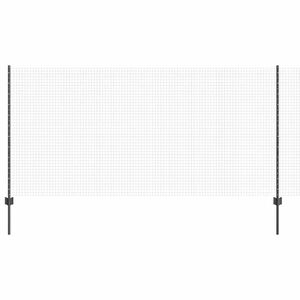vidaXL Welded Wire Fence with Posts 25 x 1.2 m PVC-Coated Steel Grey