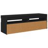 vidaXL TV Cabinet with LED Lights Black 120x35x40 cm