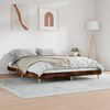 vidaXL Bed Frame without Mattress Smoked Oak 140x200 cm Engineered Wood