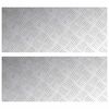 vidaXL Stair Tread 2 pcs 70 x 30 cm Silver Aluminium Rectangular