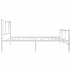 vidaXL Metal Bed Frame without Mattress with Footboard White 107x203cm