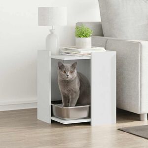 vidaXL Cat Litter Box Enclosure White 42 x 42 x 51 cm