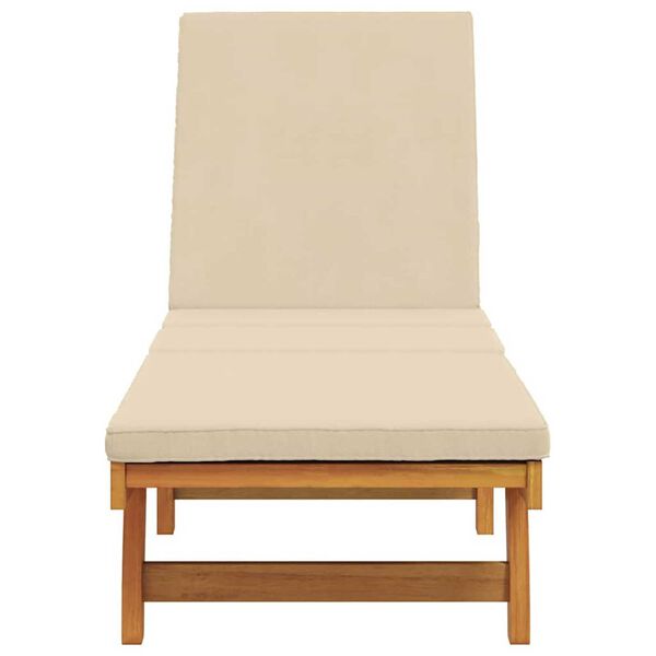 vidaXL Sun Lounger Reclining Brown 63 x 199 x 85cm Solid Acacia wood
