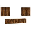 vidaXL 6 Piece TV Cabinet Set Smoked Oak Engineered Wood