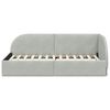 vidaXL Corner Bed Frame Light Grey 80 cm x 200 cm Velvet