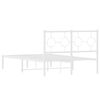 vidaXL Metal Bed Frame without Mattress with Headboard White 120x190cm